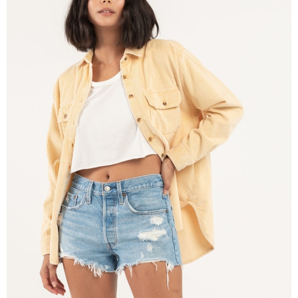 Levi's Light Blue Distressed Denim Jean Shorts
